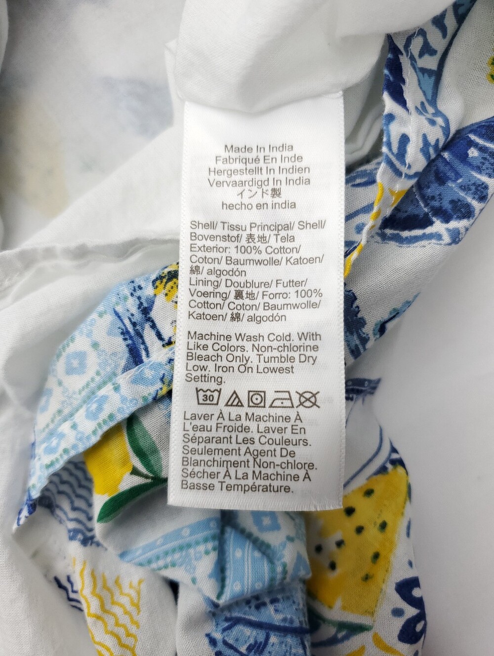 J Crew Dolce Vita Lemons Positano Button Front Midi Dress Cotton Vacation Size 4 - Picture 9 of 10